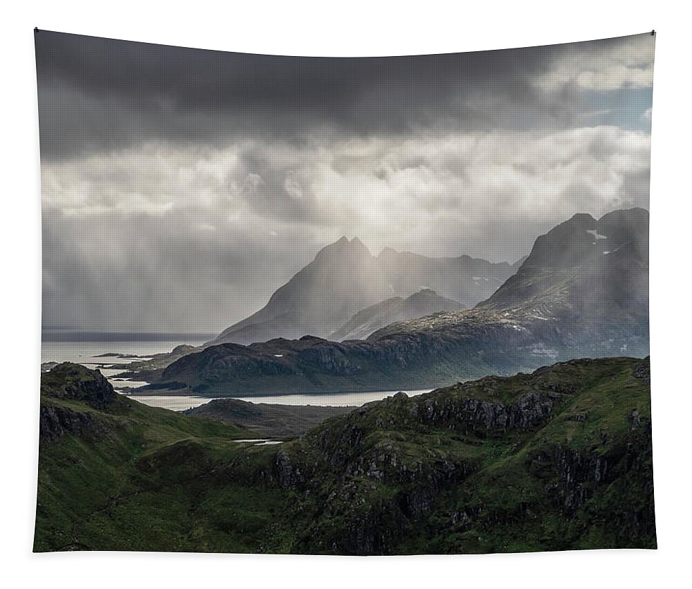 Lofoten Tapestry featuring the photograph Magic light by Mike Santis