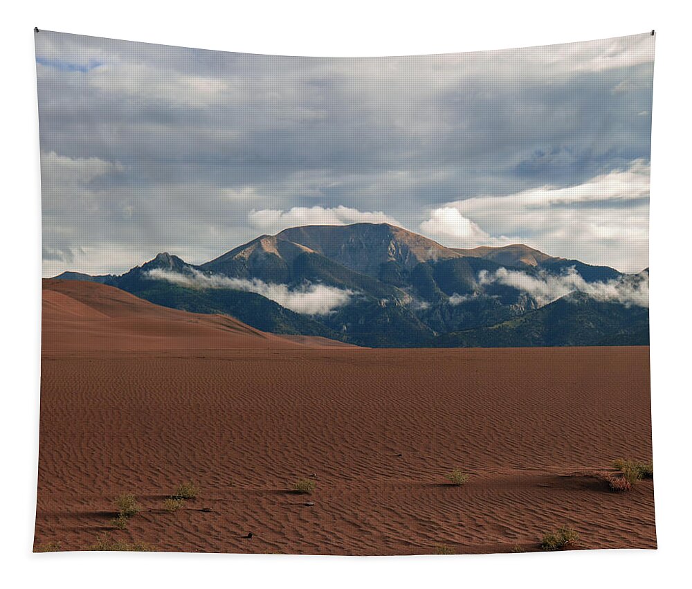 Mountain Tapestry featuring the photograph Magic Sand Dune Mountains by Go and Flow Photos