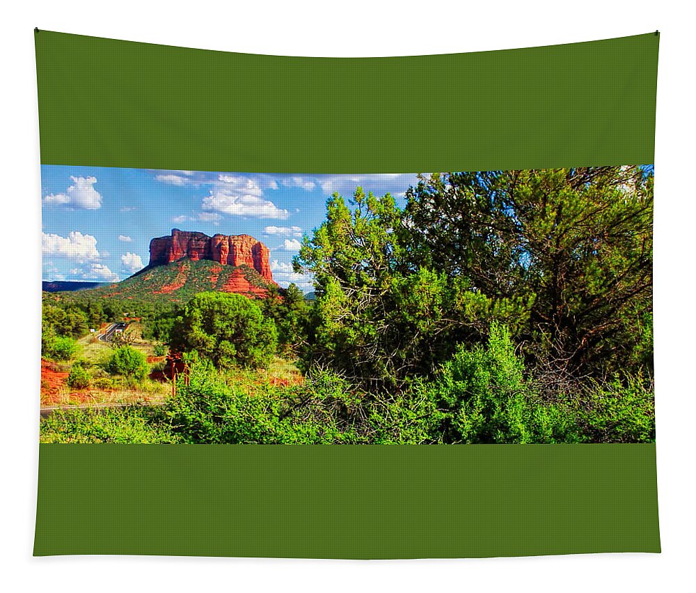 Sedona Tapestry featuring the photograph Magnificent Courthouse Butte  by Ola Allen