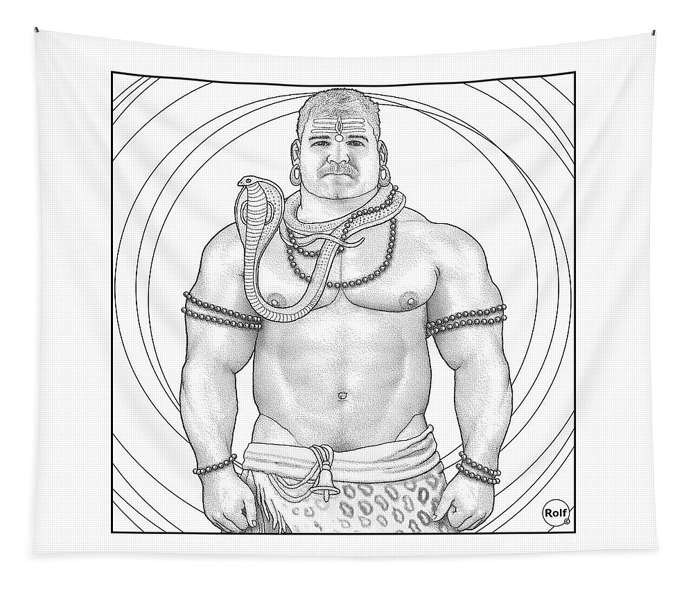 Lgbt Tapestry featuring the digital art Male Anatomy 30 by Rolf Andersen