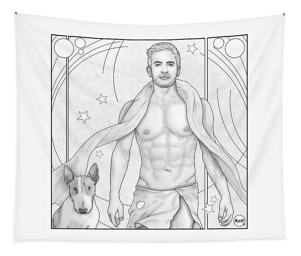 Lgbt Tapestry featuring the digital art Male Anatomy 41 by Rolf Andersen