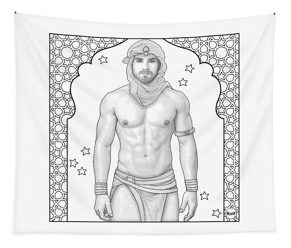 Lgbt Tapestry featuring the digital art Male Anatomy 42 by Rolf Andersen