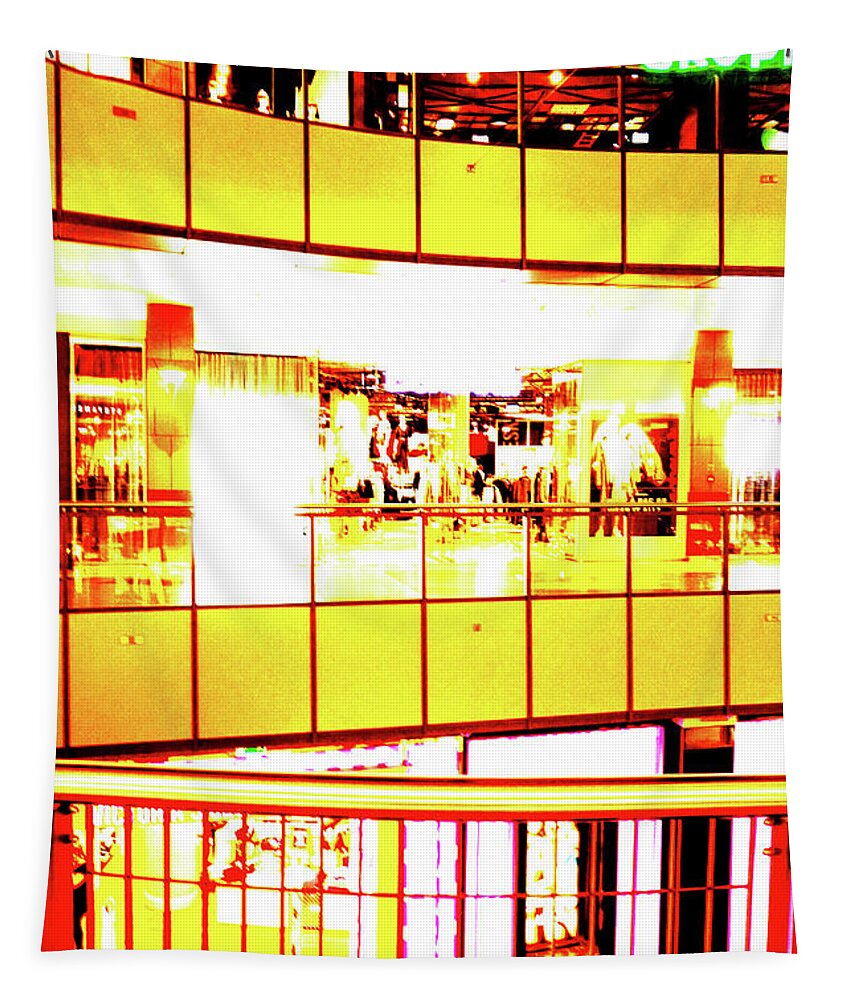 Mall Tapestry featuring the photograph Mall In Warsaw, Poland 8 by John Siest