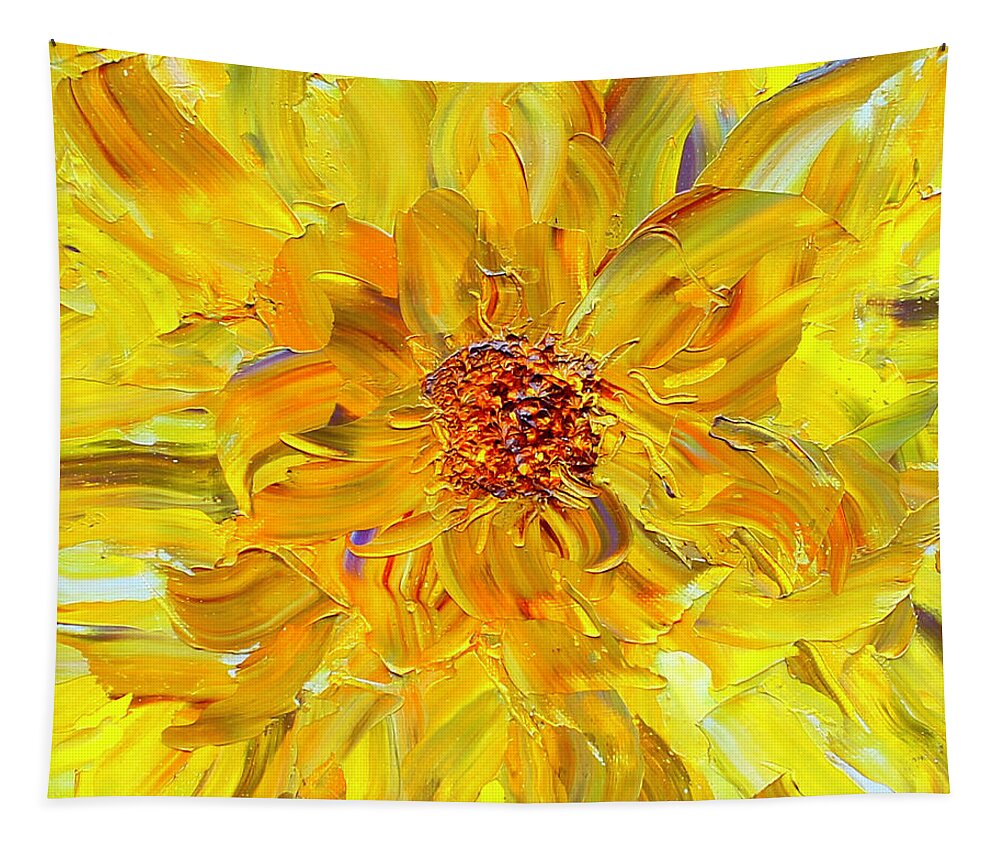 Marigold Tapestry featuring the painting Marigold Inspiration 2 by Teresa Moerer