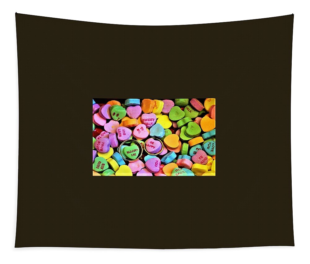 Valentine's Day Tapestry featuring the photograph Marry Me Valentine by Irene Czys