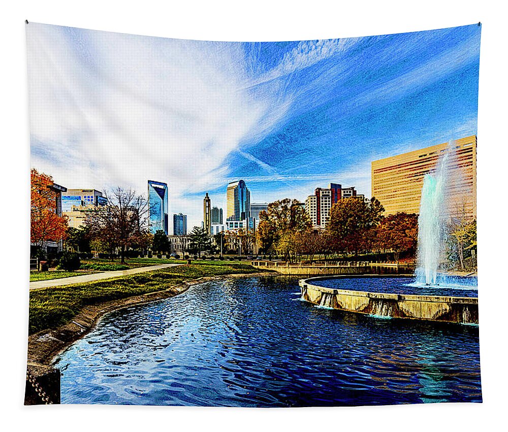 Marshall Park Tapestry featuring the digital art Marshall Park Vintage by SnapHappy Photos