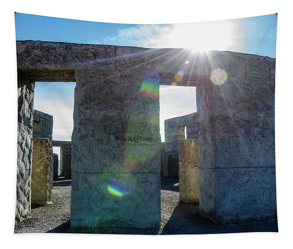 Maryhill Stonehenge Tapestry featuring the photograph Maryhill Stonehenge 5 by Pelo Blanco Photo