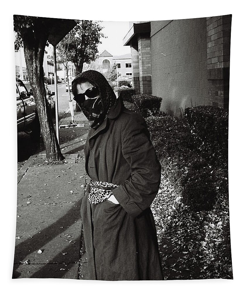 Street Photography Tapestry featuring the photograph Masked by Chriss Pagani