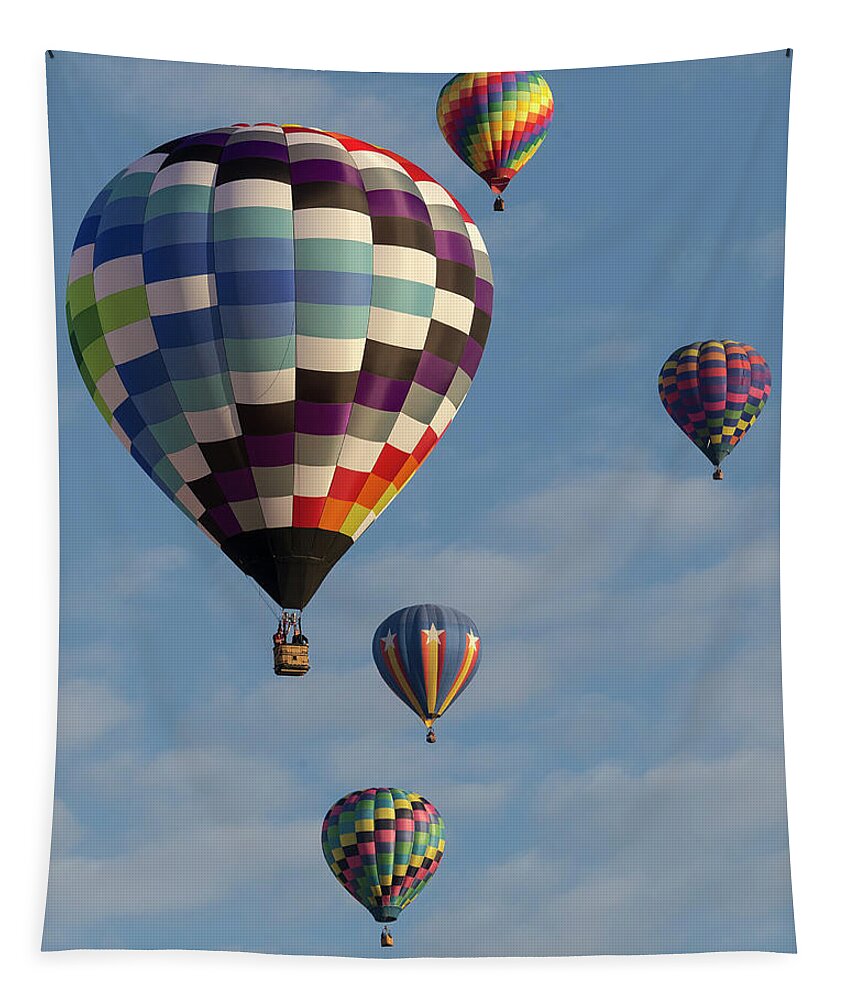 Hot Air Tapestry featuring the photograph Mass Ascension by Maresa Pryor-Luzier