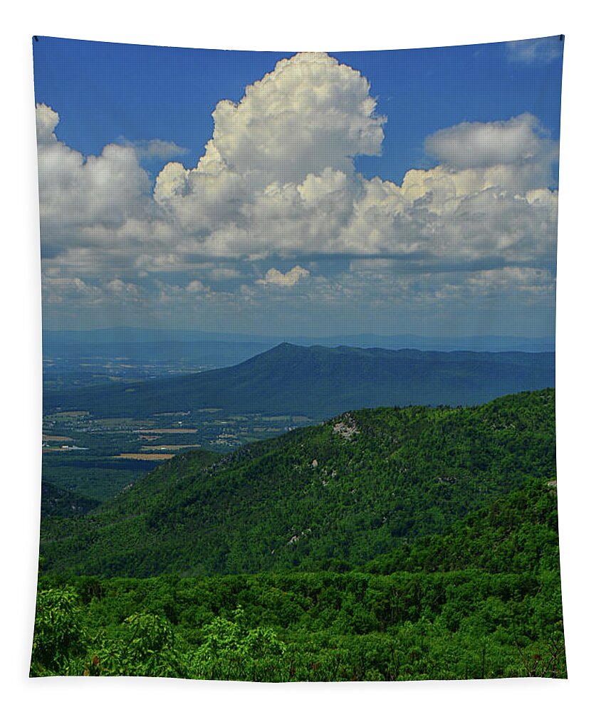 Massanutten Mountain With Thunderhead Tapestry featuring the photograph Massanutten Mountain with Thunderhead by Raymond Salani III