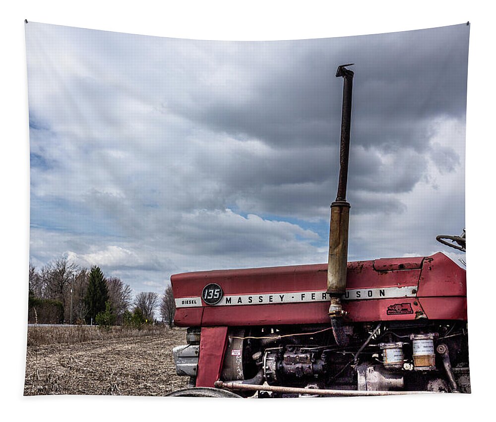Museum Quality Tapestry featuring the photograph Massey Ferguson in 4 frames no.X by Bruce Davis
