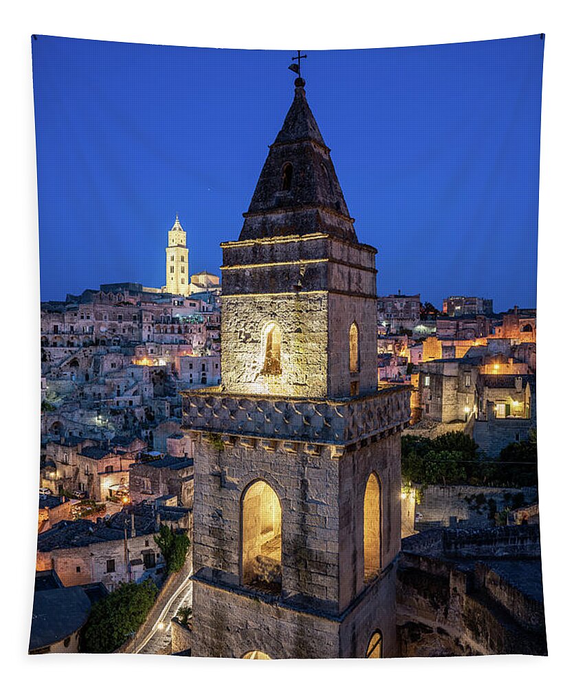 Mediterranean Country Tapestry featuring the photograph Matera by Francesco Riccardo Iacomino