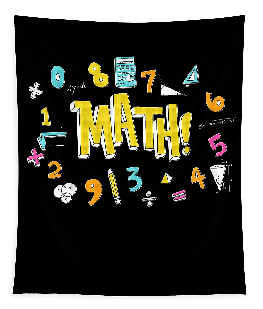 Funny Tapestry featuring the digital art Math by Flippin Sweet Gear