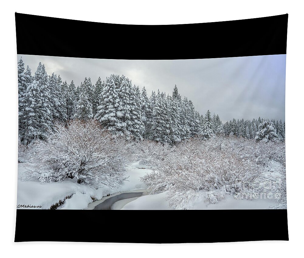 California U.s.a. Tapestry featuring the photograph Meadow Creek After The Storm by PROMedias US