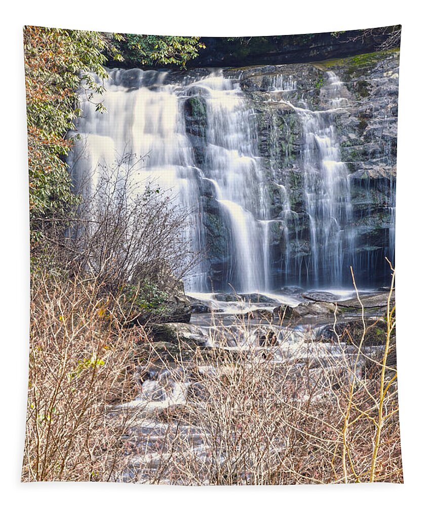 Meigs Falls Tapestry featuring the photograph Meigs Falls 7 by Phil Perkins