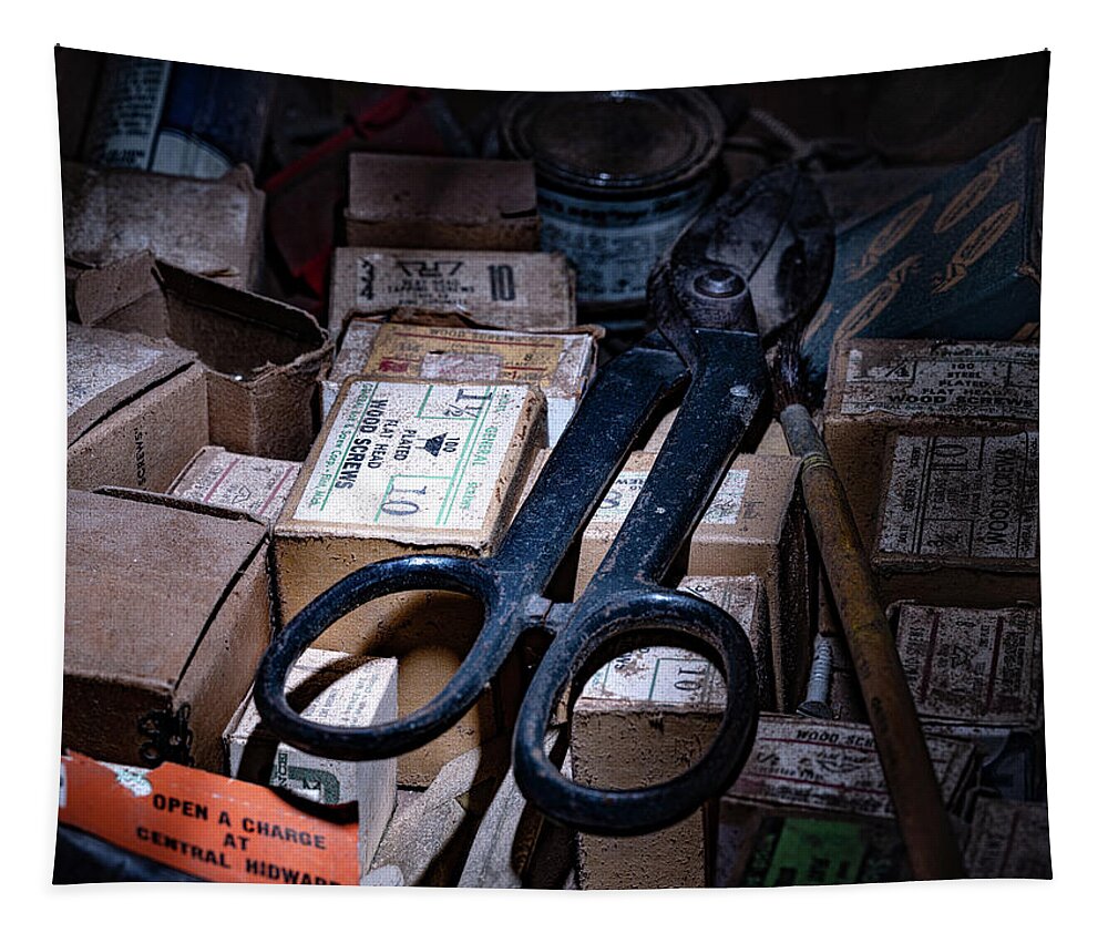 Archetecture Structure Tapestry featuring the photograph Memorable Junk Drawer by Dennis Dame
