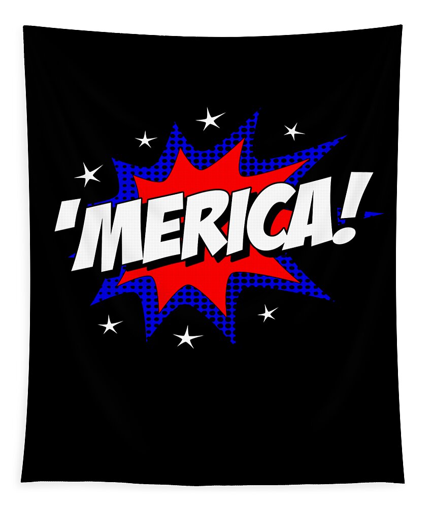 Cool Tapestry featuring the digital art Merica America by Flippin Sweet Gear
