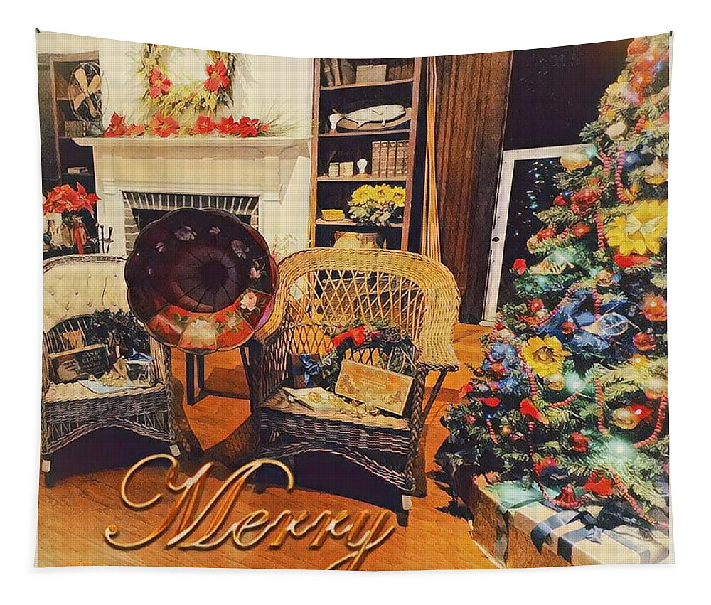 Christmas Tapestry featuring the photograph Merry Christmas 3 by Claudia Zahnd-Prezioso