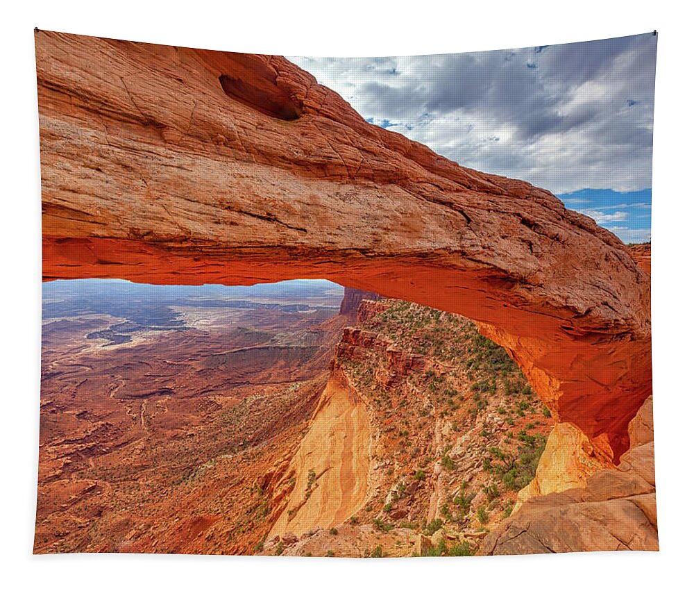 Mesa Arch Tapestry featuring the photograph Mesa's Drop by Darren White