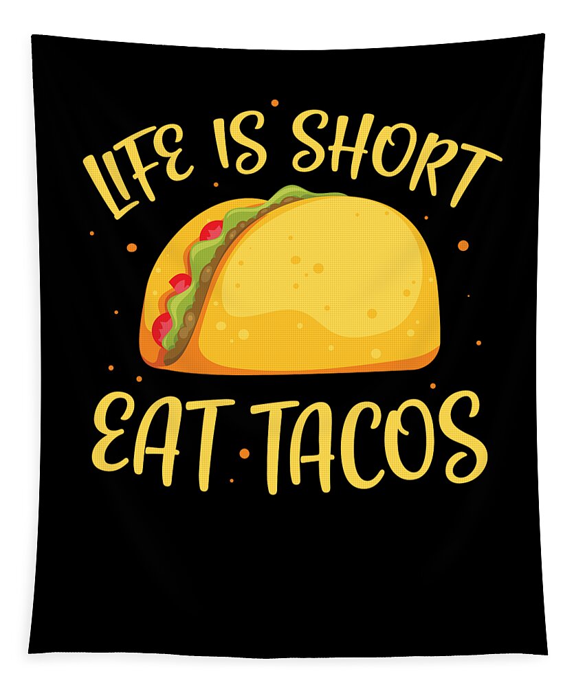 Funny Tacos Lets Taco Bout It Mexican Food Wood Print by EQ Designs - Fine  Art America