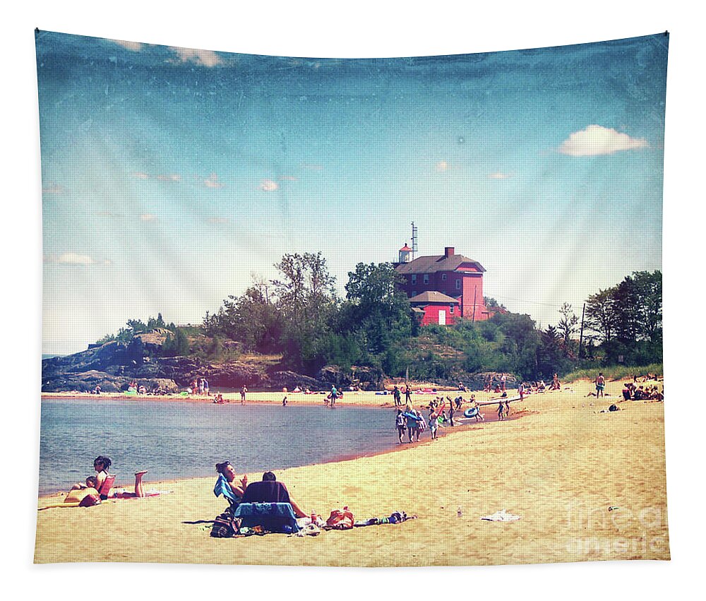 Michigan Beach Tapestry featuring the photograph Michigan Beach by Phil Perkins