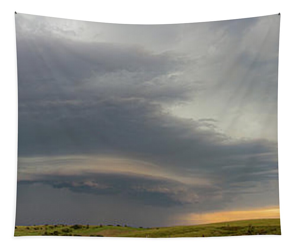 Nebraskasc Tapestry featuring the photograph Mid July Nebraska Thunderstorms 020 by NebraskaSC