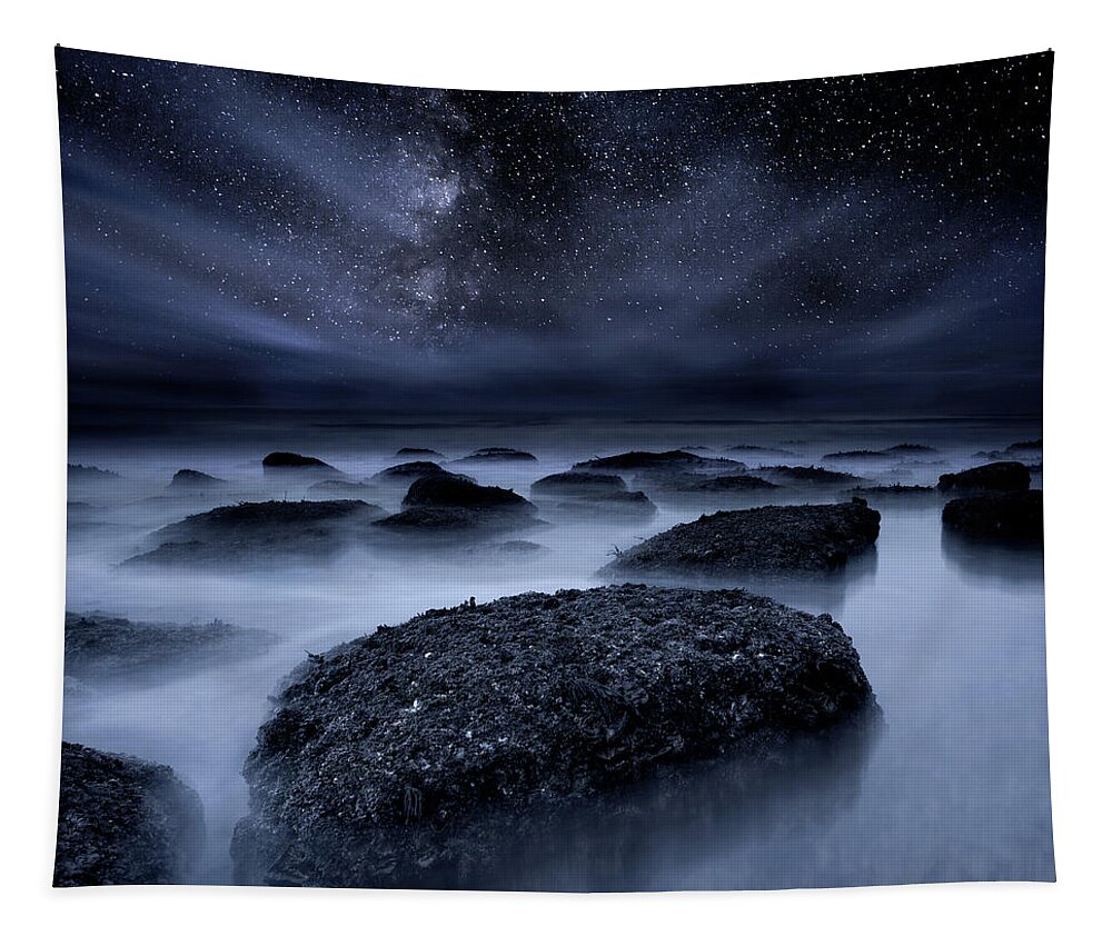 Night Tapestry featuring the photograph Midnight Blues by Jorge Maia