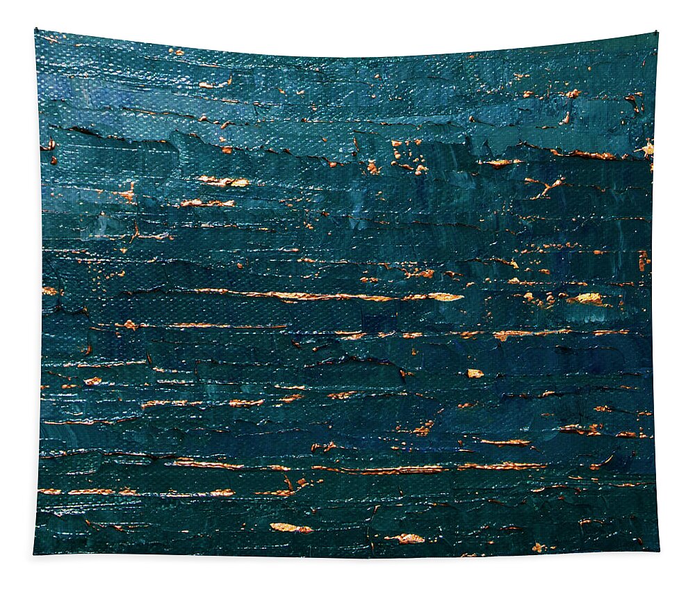 Ocean Tapestry featuring the painting Midnight Water by Linda Bailey