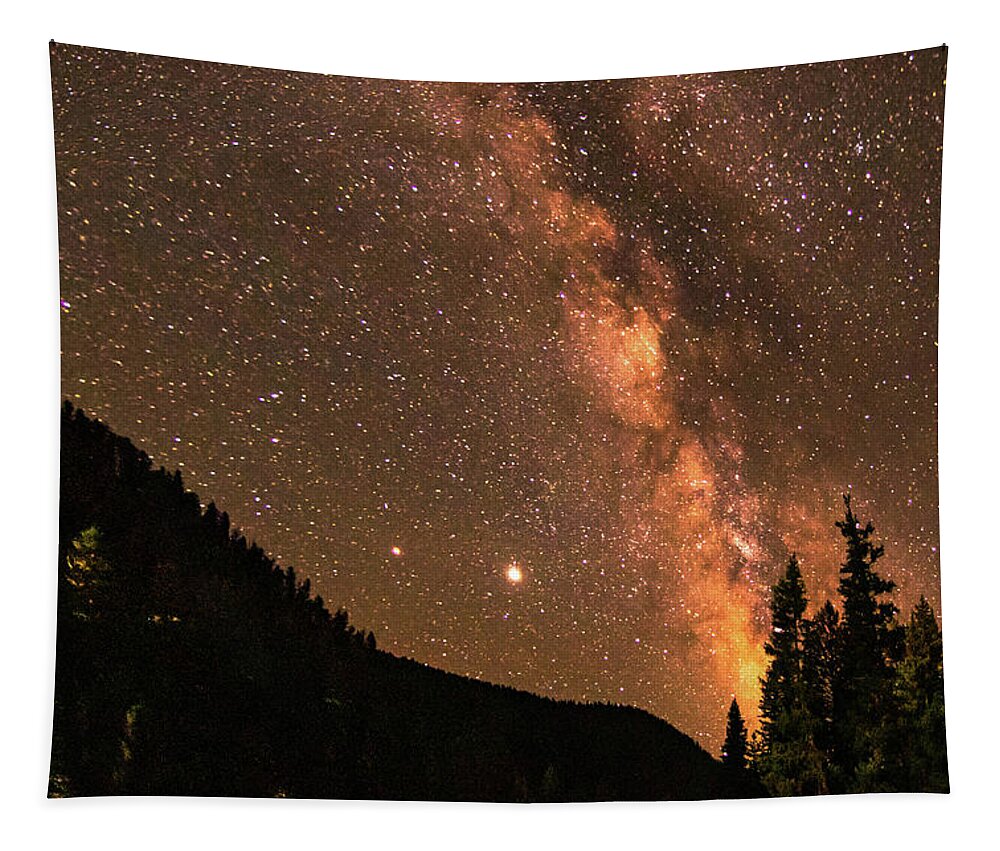 Red Clif Tapestry featuring the photograph Milky Way Over Red Clif, 2020 by Dorothy Cunningham