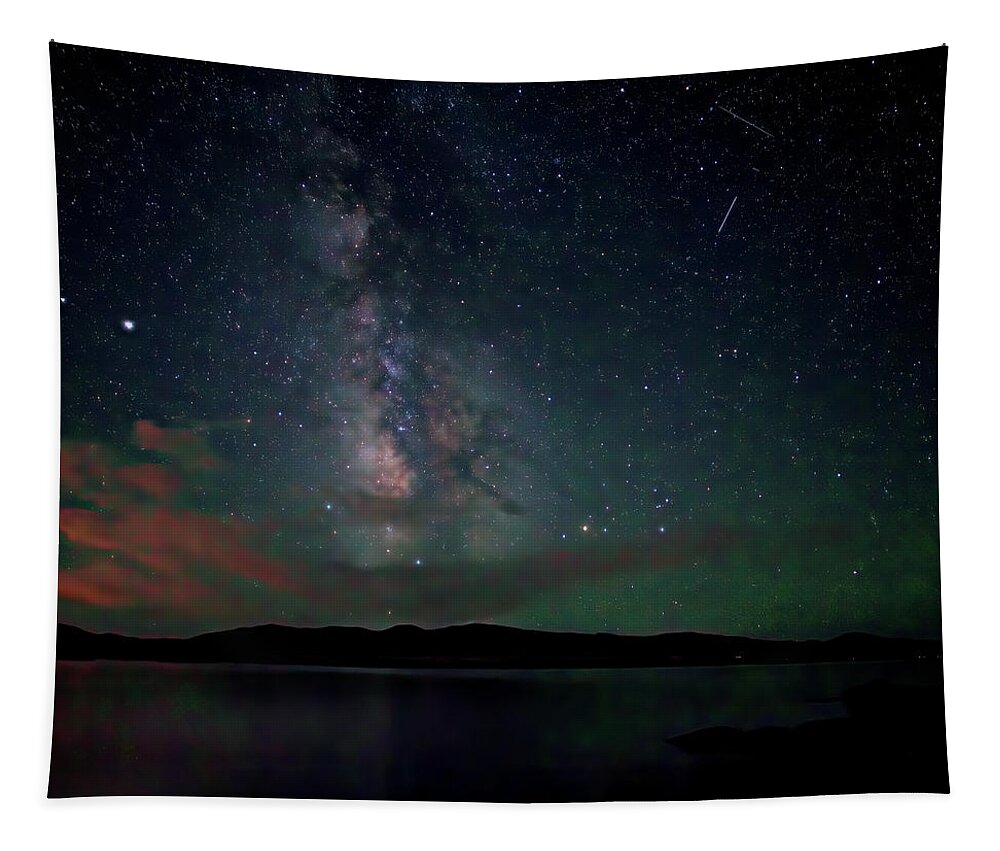 Milky Way Tapestry featuring the photograph Milky Way Over South Park by Bob Falcone