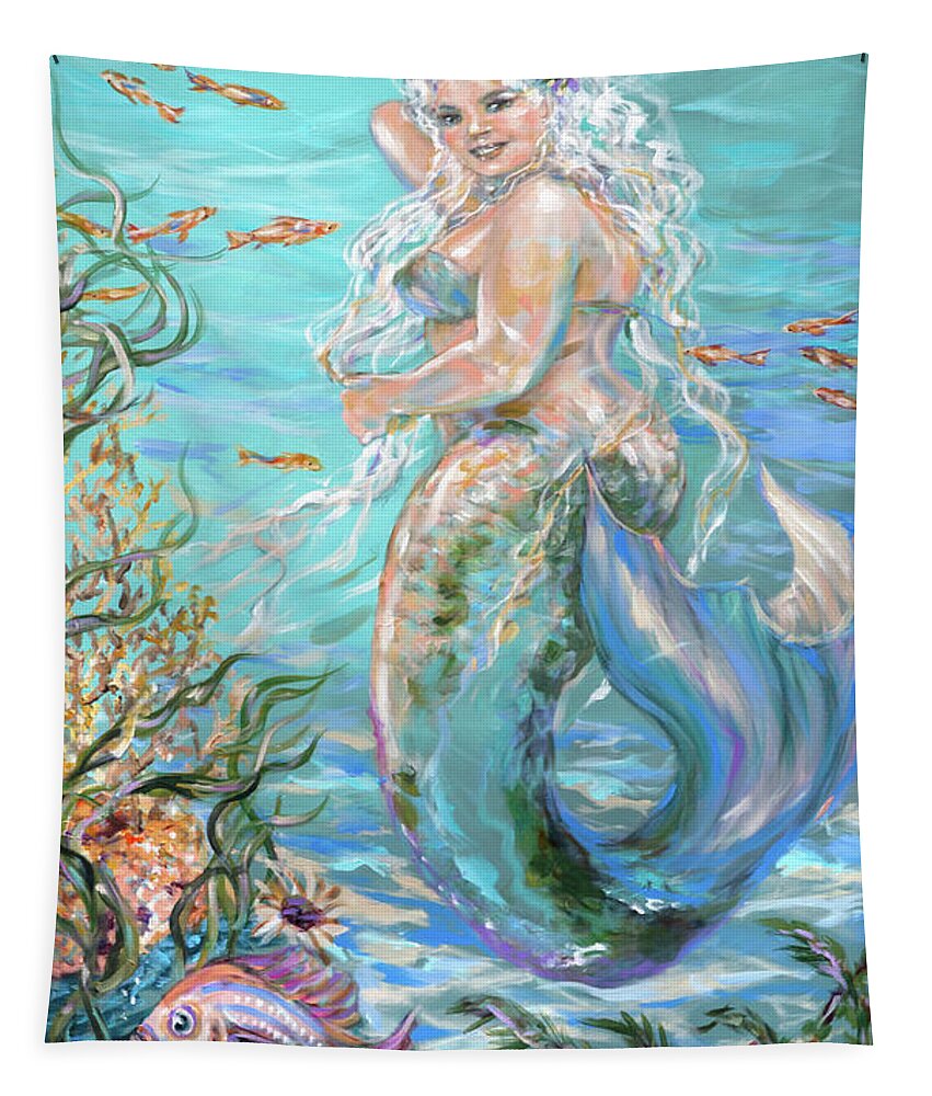 Ocean Tapestry featuring the painting Mimi by Linda Olsen