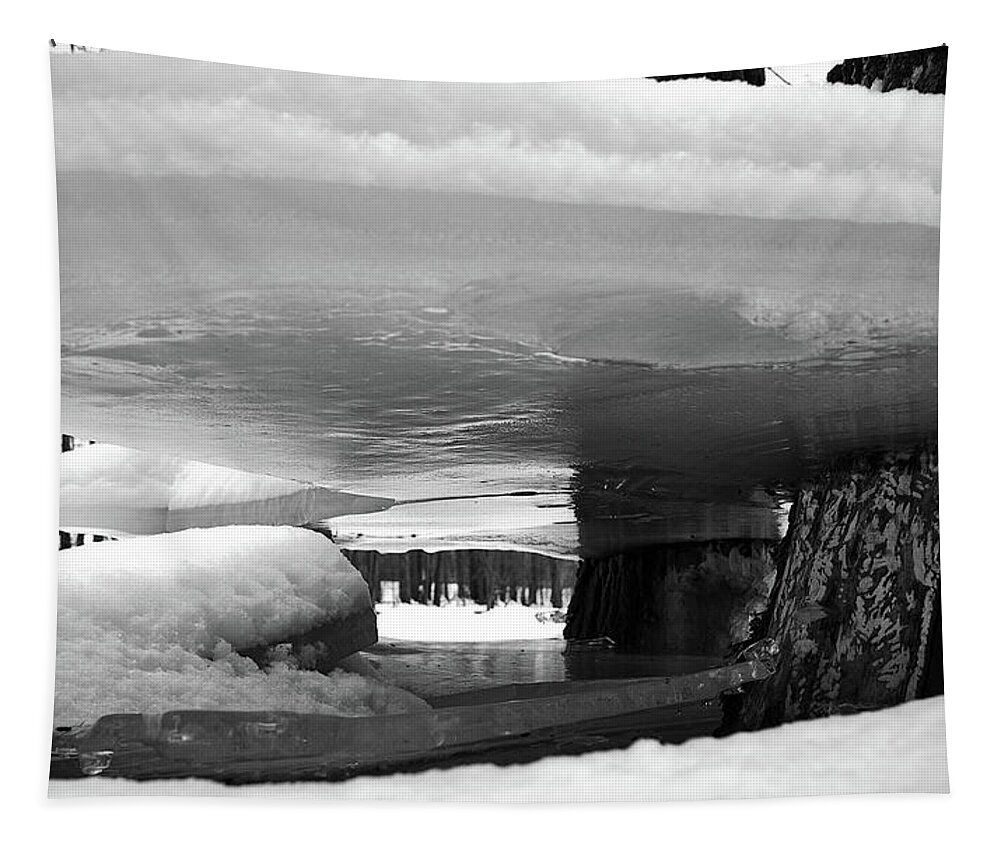 Tunnel Tapestry featuring the photograph Mini Ice Tunnel by Carl Marceau