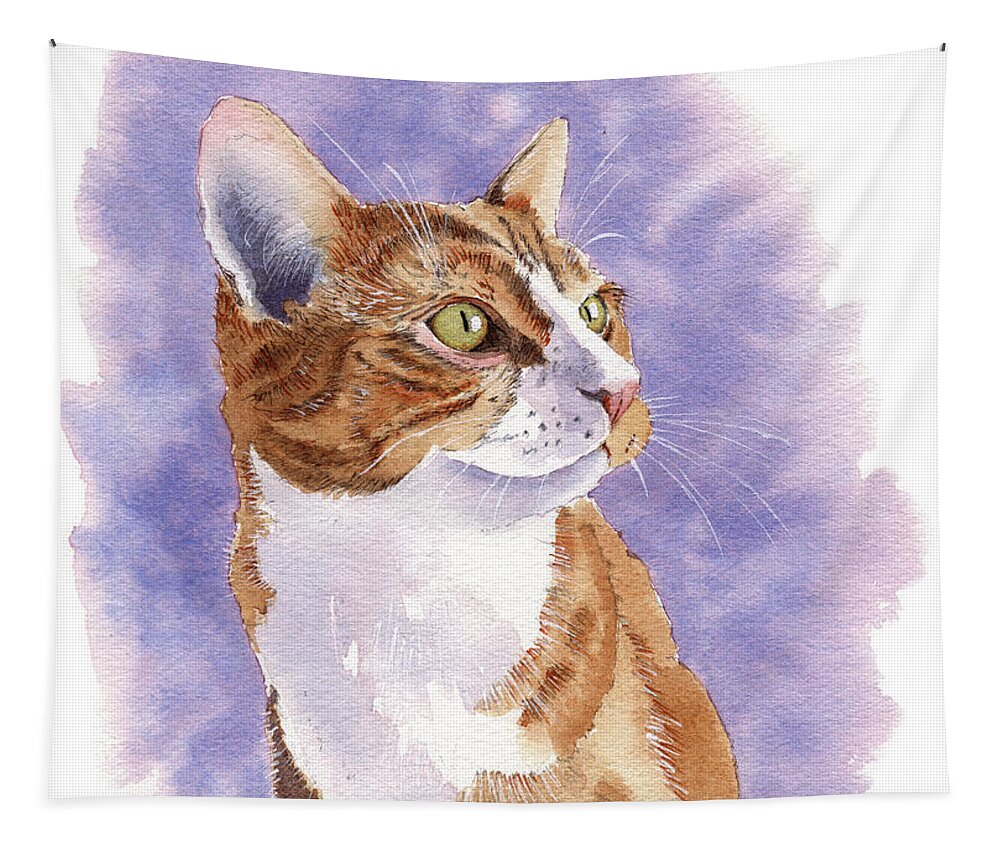Cat Tapestry featuring the painting Mischief Maker by Louise Howarth