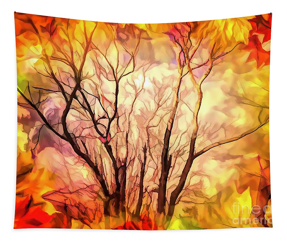 Photography Tapestry featuring the digital art Missing Autumn by Debra Lynch
