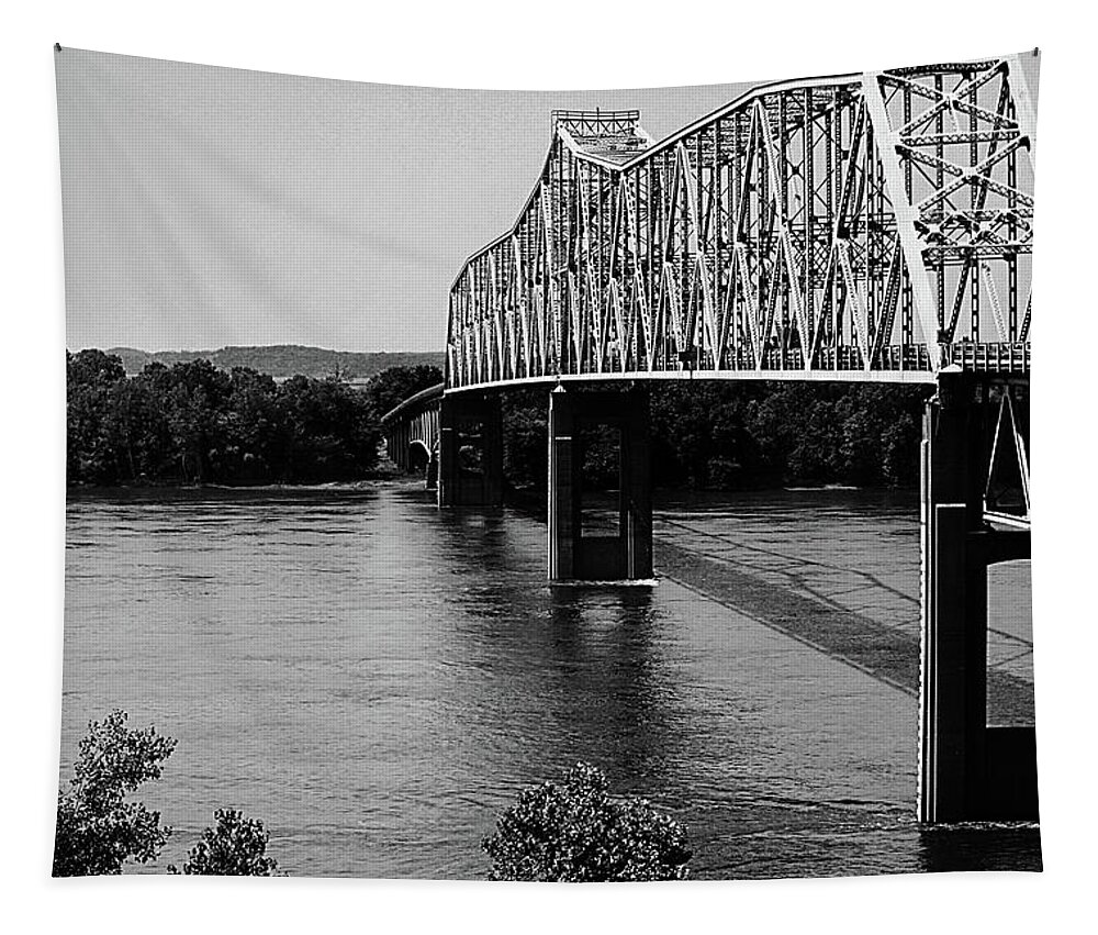 Mississippi River Tapestry featuring the photograph Mississippi River by Cheryl Day