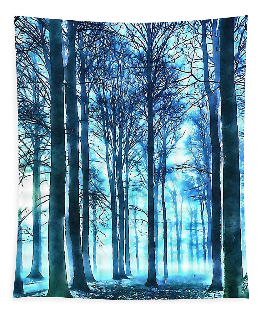 Woods Tapestry featuring the photograph Misty Woods by Chris Clark