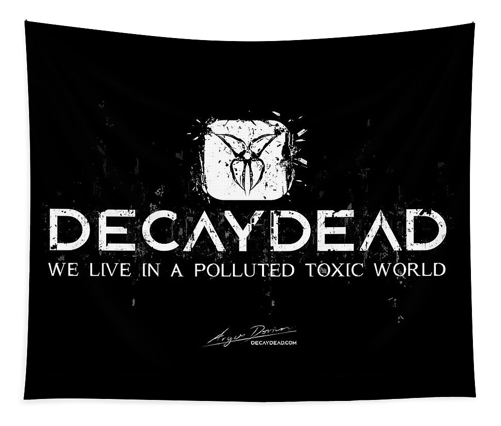 Logotype Tapestry featuring the digital art Decaydead by Argus Dorian