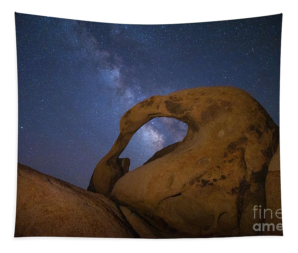 Arch Tapestry featuring the photograph Mobius Arch and the Milky Way by Mimi Ditchie
