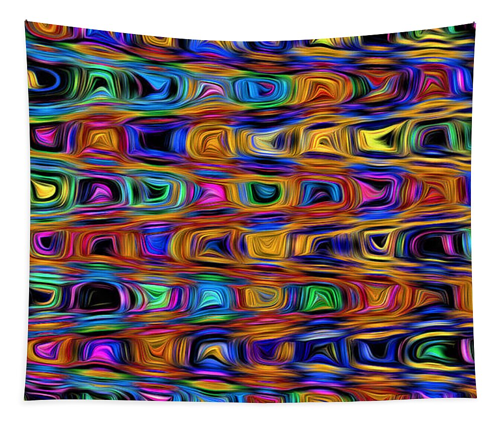 Abstract Tapestry featuring the digital art Mod Psychedelic Pattern - Abstract by Ronald Mills