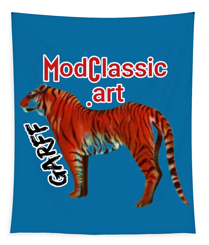 Tigers Tapestry featuring the painting ModClassic Art Tiger by Enrico Garff