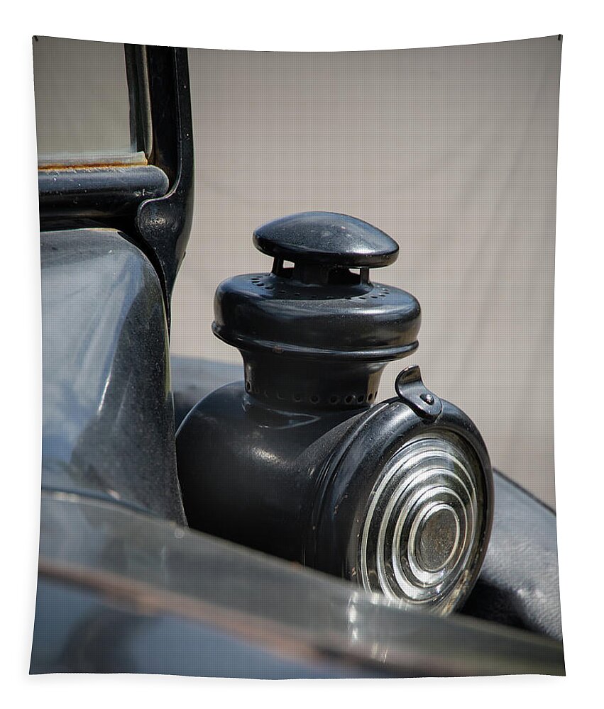 Model T Tapestry featuring the photograph Model T headlamp by M Kathleen Warren