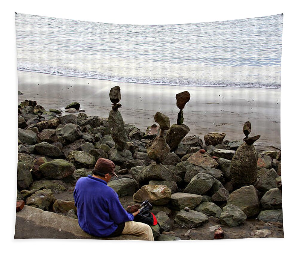 Rock Tapestry featuring the photograph Moment of Meditation by Carol Jorgensen