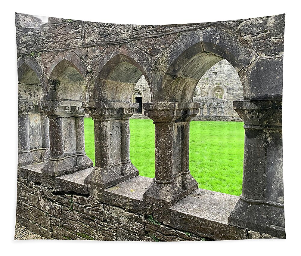 Monastery Tapestry featuring the photograph Monastery in Tuam, Ireland by Peggy Dietz
