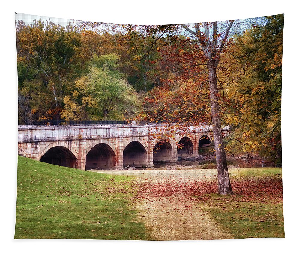 Monocacy Aqueduct Tapestry featuring the photograph Monocacy Aqueduct by Susan Rissi Tregoning