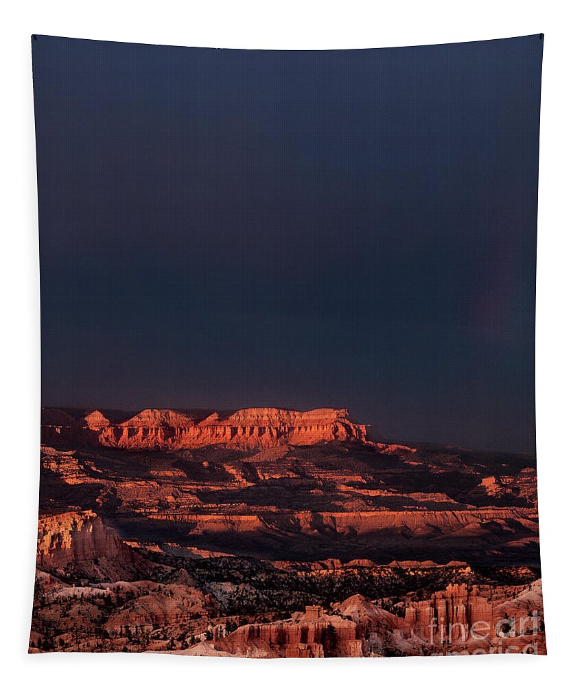 Dave Welling Tapestry featuring the photograph Monsoon Storm Bryce Canyon National Park by Dave Welling