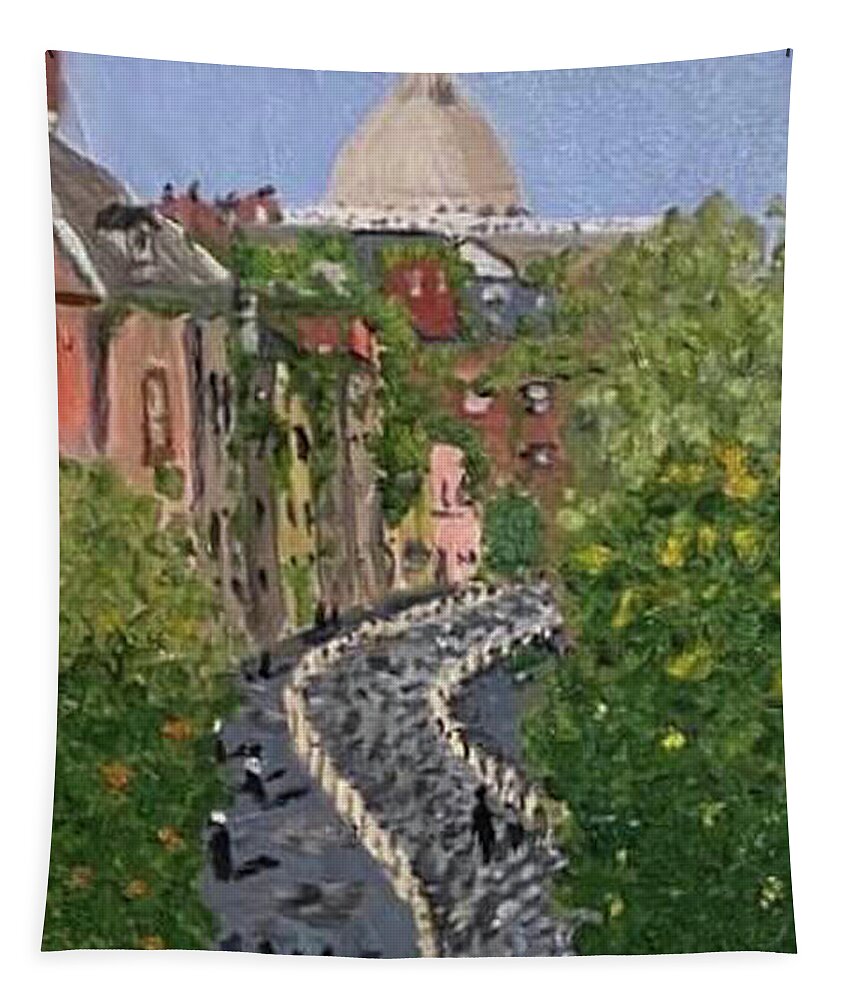 Montmartre Tapestry featuring the painting Montmartre 1 by John Macarthur