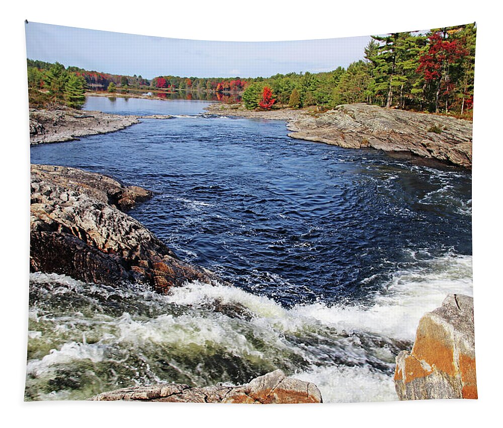 Moon River Tapestry featuring the photograph Moon River Waterfalls VI by Debbie Oppermann