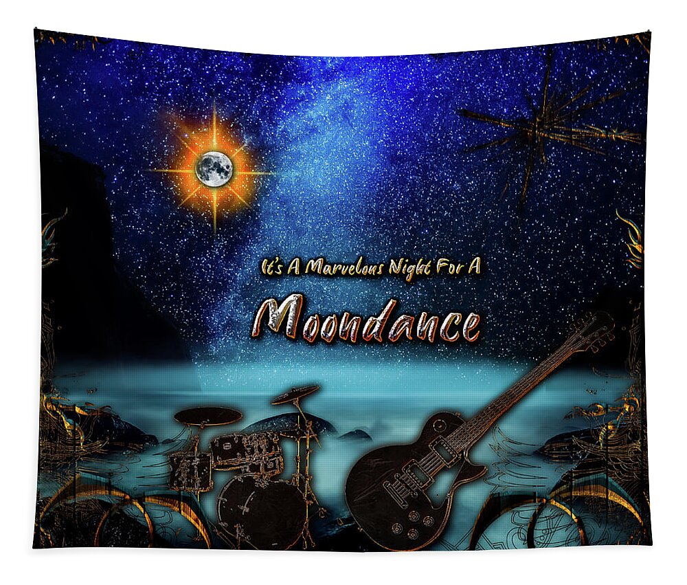 Moon Tapestry featuring the digital art Moondance by Michael Damiani
