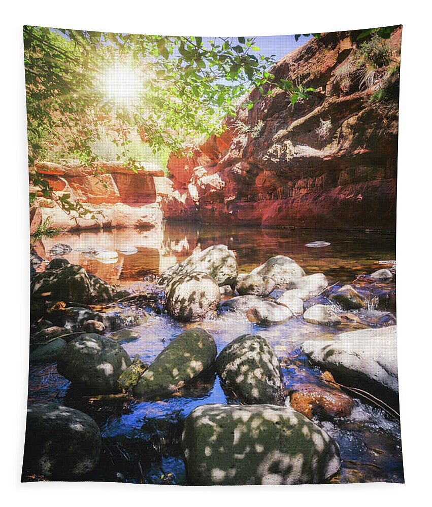 Creek Tapestry featuring the photograph Morning By The Creek by Saija Lehtonen