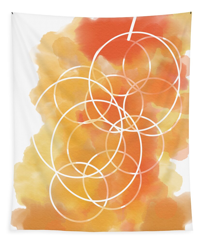 Yellow Tapestry featuring the digital art Morning haze by Bentley Davis